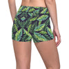 Tropical Flower Pattern Print Design TF06 Yoga Shorts