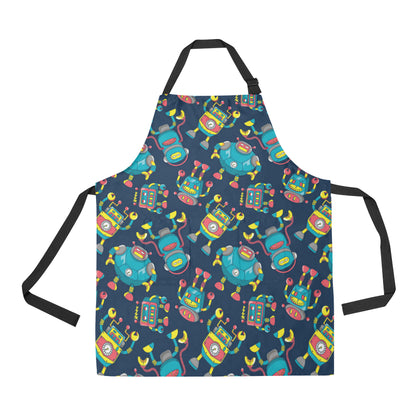 Robot Pattern Print Design A05 Apron with Pocket