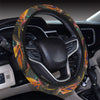 Bird Of Paradise Pattern Print Design 01 Steering Wheel Cover with Elastic Edge