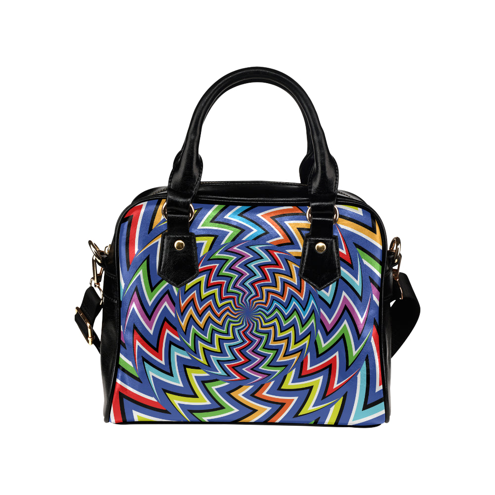 Optical illusion Pattern Print Design A02 Shoulder Handbag