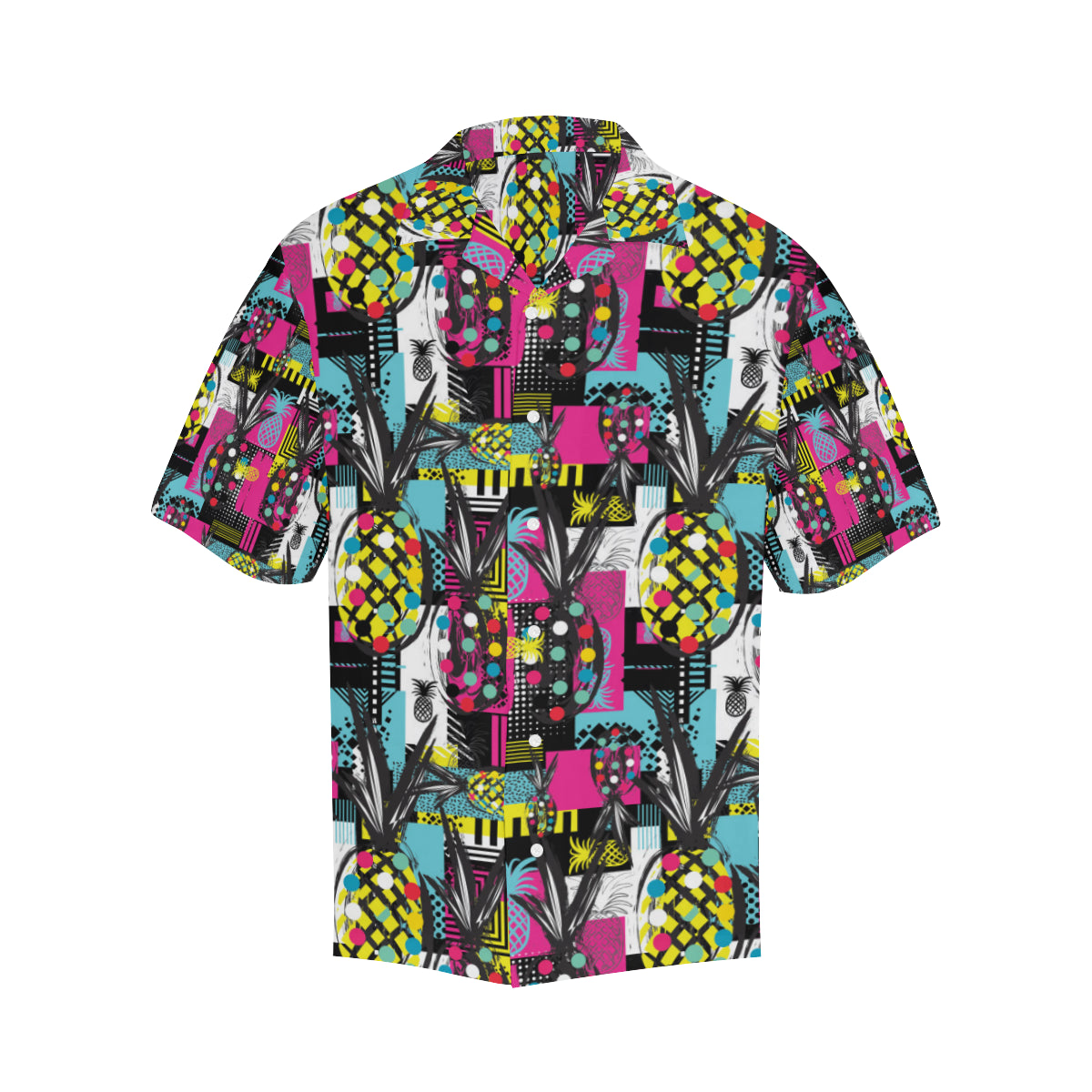 Pop Art Pineapple Pattern Print Design A02 Men's Hawaiian Shirt
