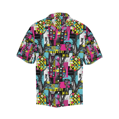 Pop Art Pineapple Pattern Print Design A02 Men's Hawaiian Shirt
