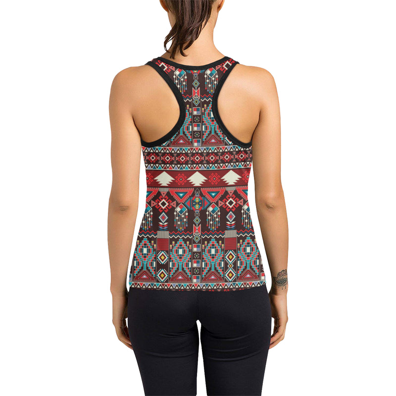 Tribal Aztec Indians native american Women's Racerback Tank Top