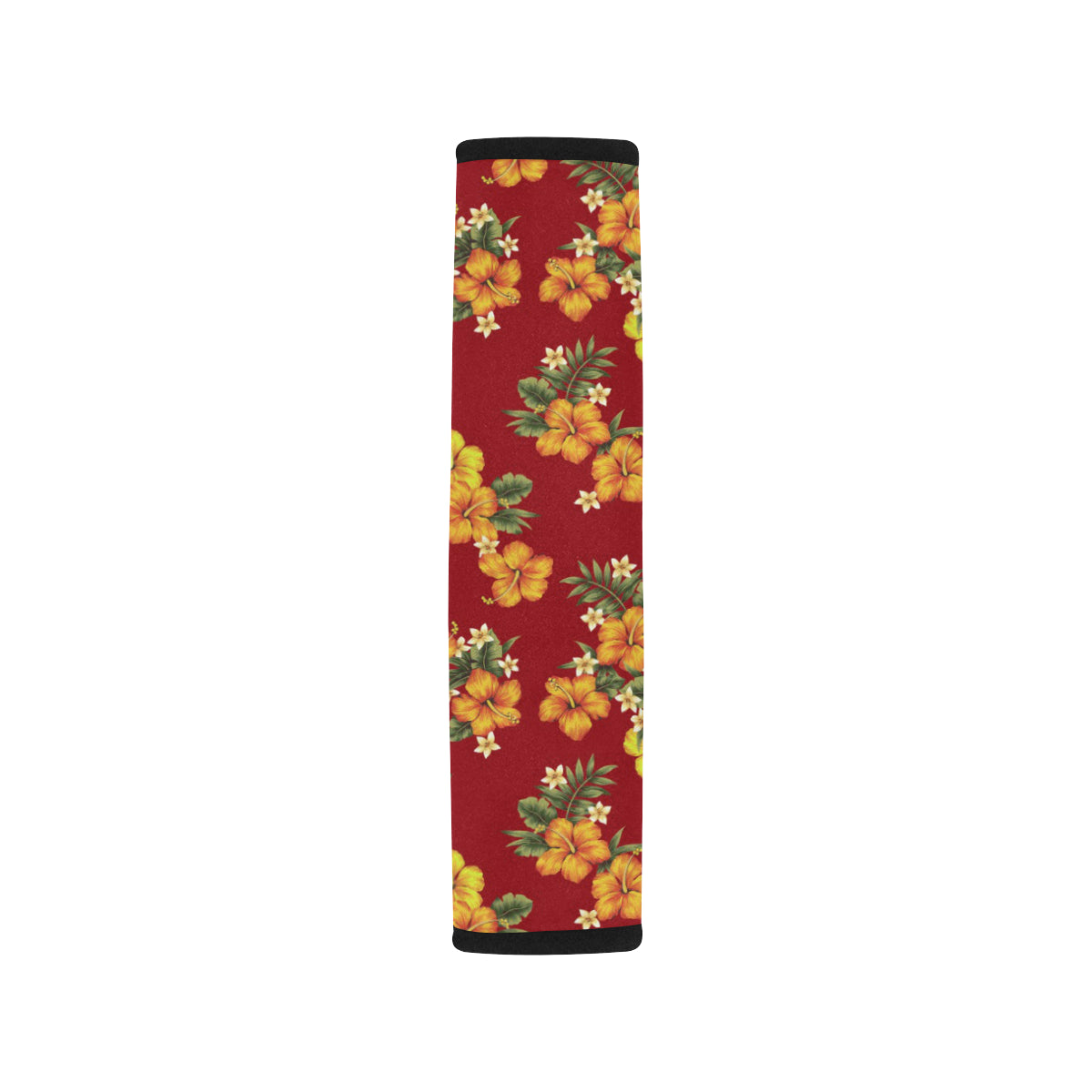 Orange Hibiscus Pattern Print Design HB026 Car Seat Belt Cover