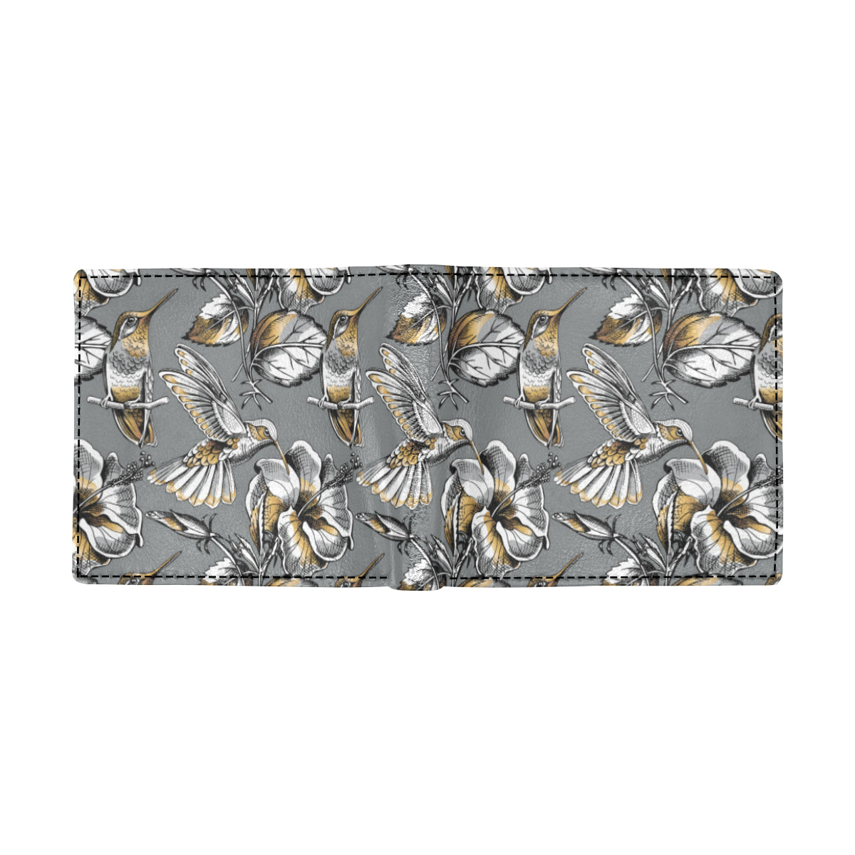 Hummingbird Pattern Print Design 02 Men's ID Card Wallet