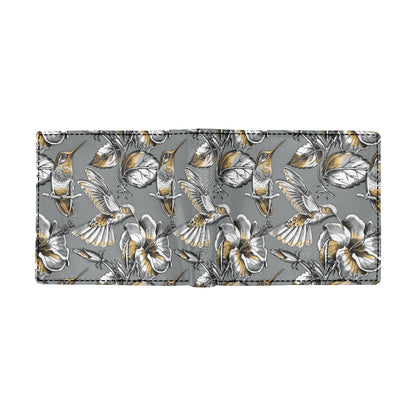 Hummingbird Pattern Print Design 02 Men's ID Card Wallet