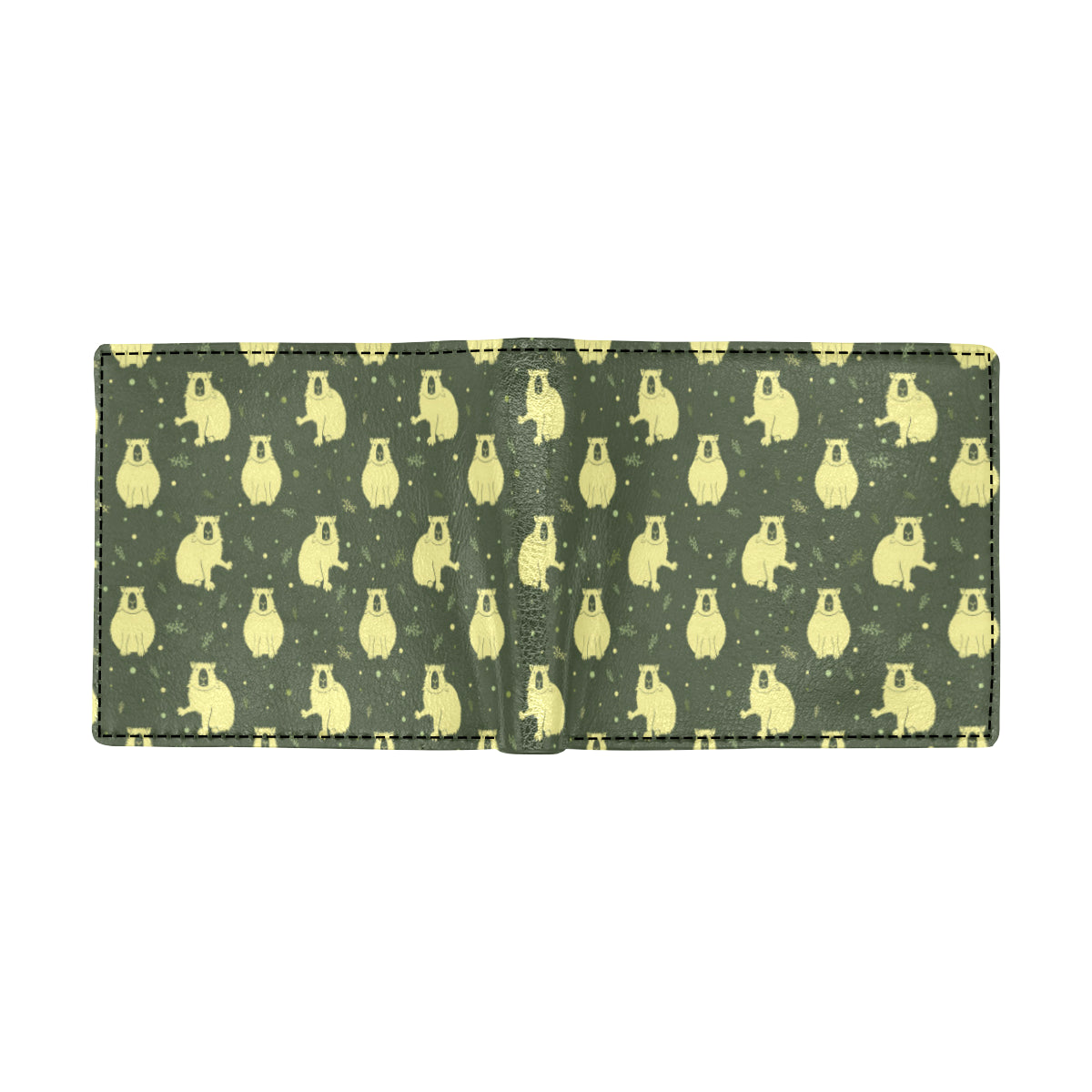 Capybara Pattern Print Design 03 Men's ID Card Wallet