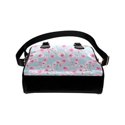 Orchid Pattern Print Design A01 Shoulder Handbag