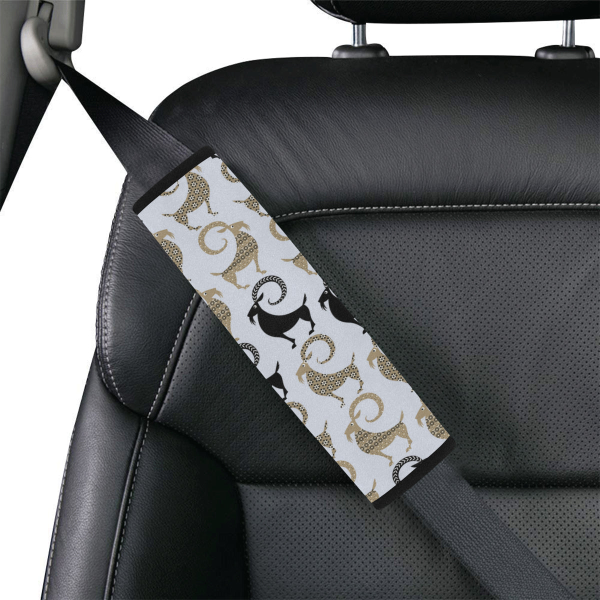 Goat Pattern Print Design 03 Car Seat Belt Cover