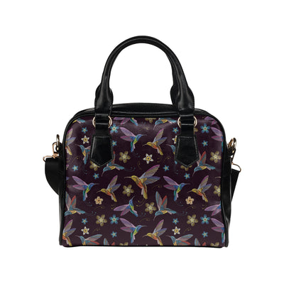 Hummingbird Pattern Print Design 04 Shoulder Handbag