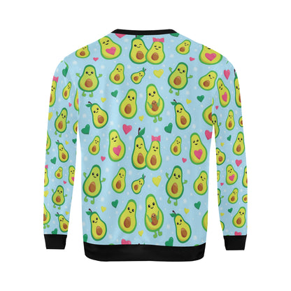 Avocado Pattern Print Design AC09 Men Long Sleeve Sweatshirt