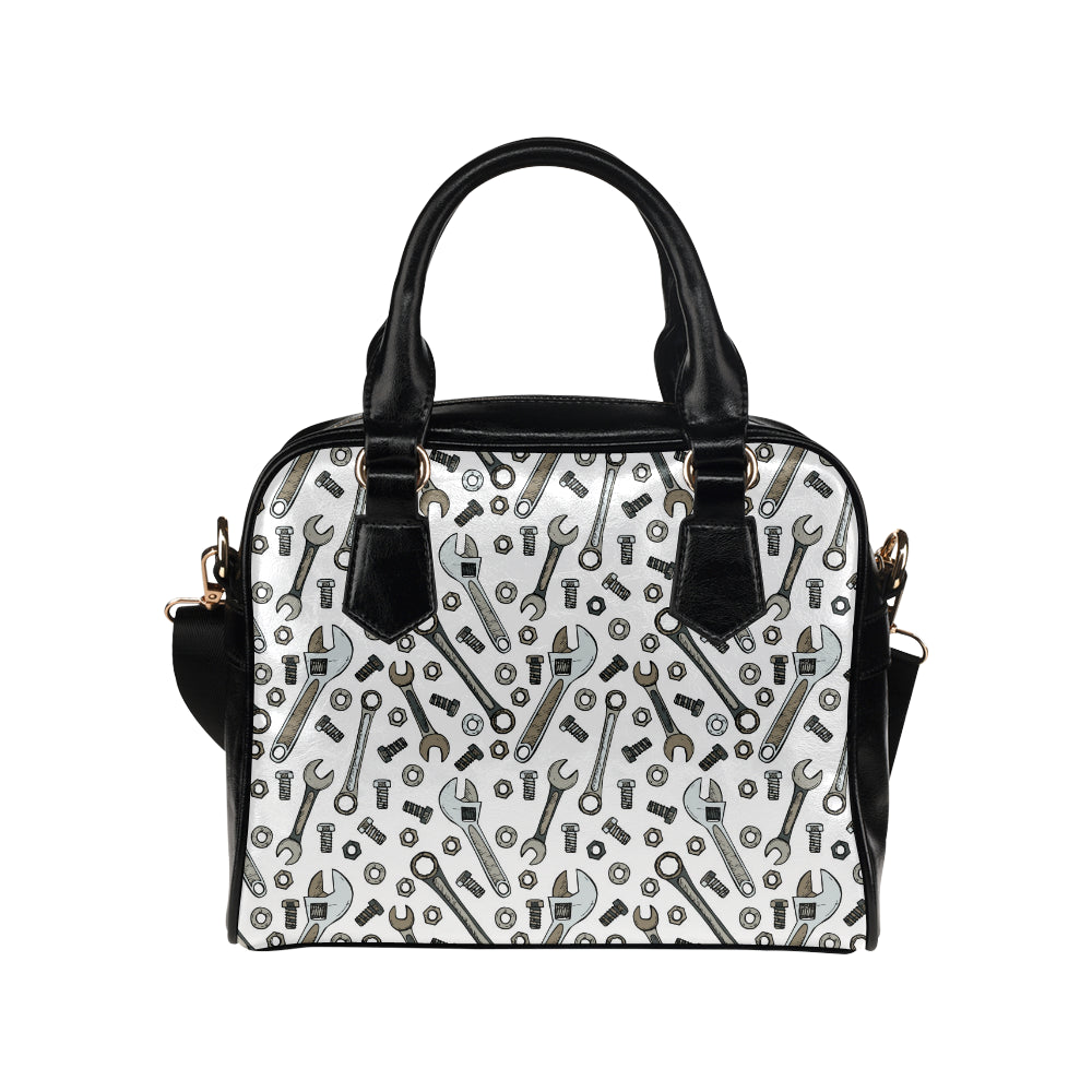 Mechanic Pattern Print Design 03 Shoulder Handbag