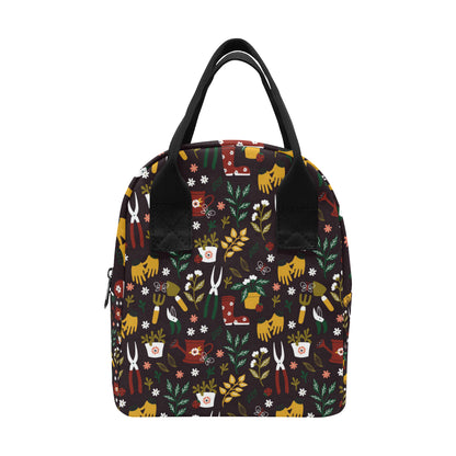 Gardening Pattern Print Design G05 Insulated Lunch Bag