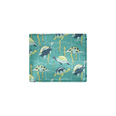 Sea Turtle Pattern Print Design T08 Men's ID Card Wallet