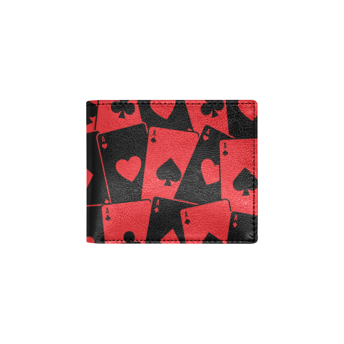 Poker Cards Pattern Print Design A01 Men's ID Card Wallet