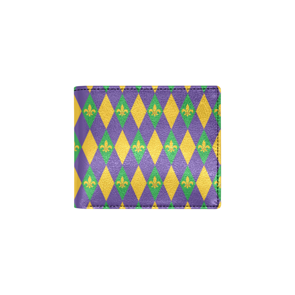 Mardi Gras Pattern Print Design 05 Men's ID Card Wallet