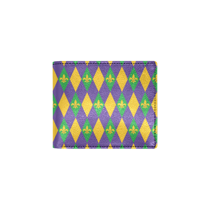 Mardi Gras Pattern Print Design 05 Men's ID Card Wallet