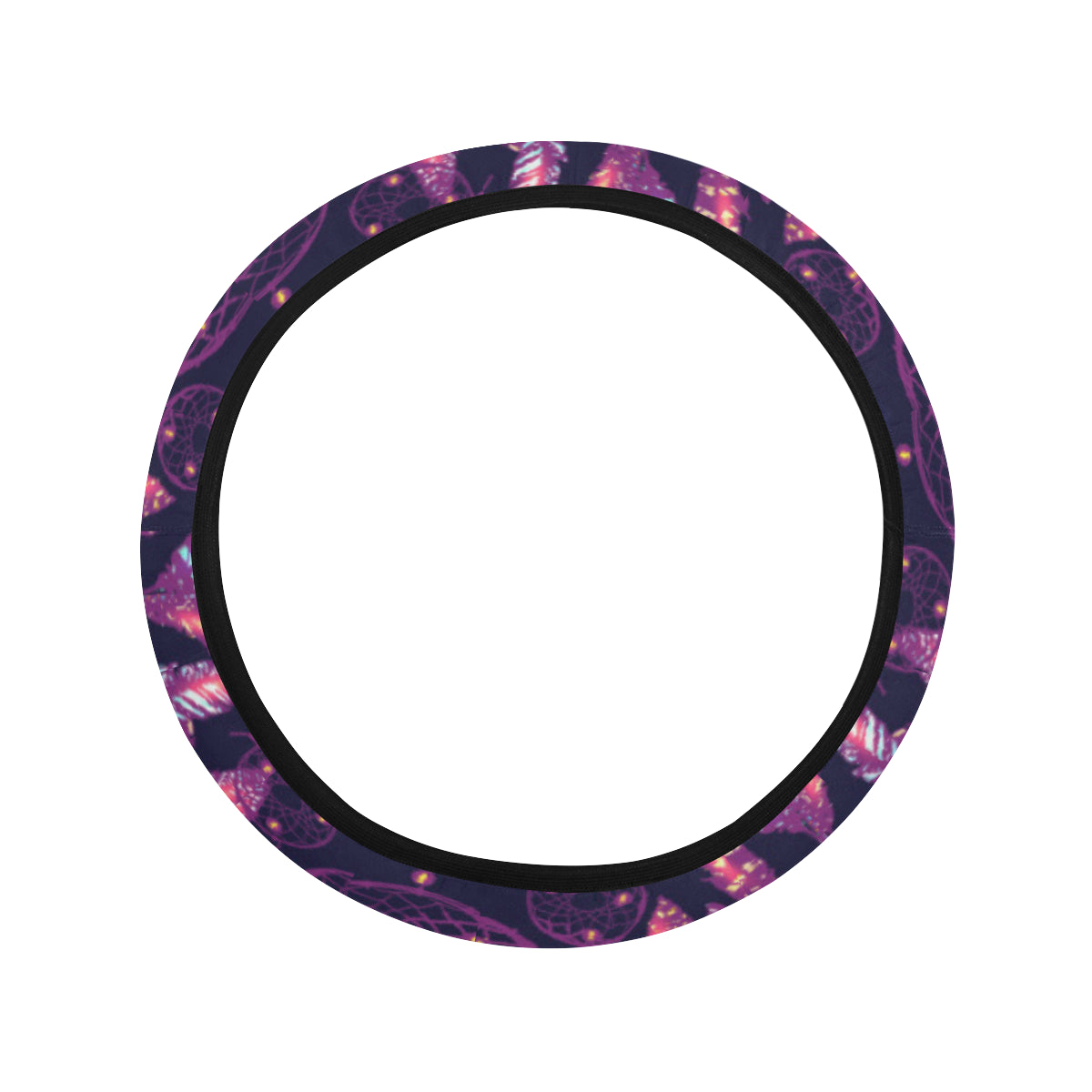 Dream catcher neon Steering Wheel Cover with Elastic Edge