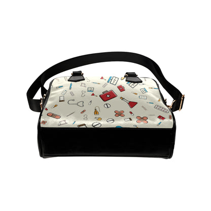 Nurse Pattern Print Design A04 Shoulder Handbag