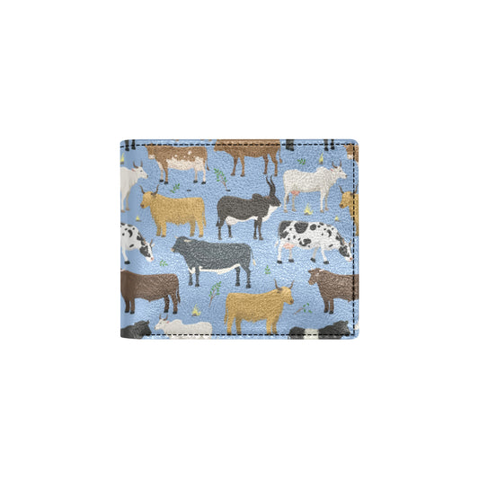 Cattle Pattern Print Design 02 Men's ID Card Wallet