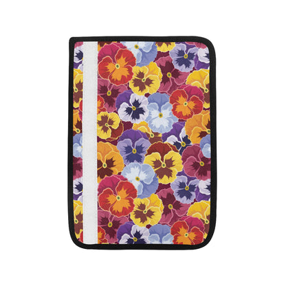 Pansy Pattern Print Design PS01 Car Seat Belt Cover