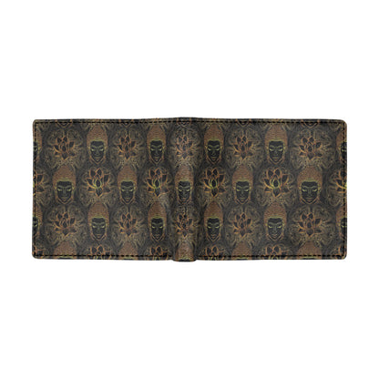 Buddha Pattern Print Design 03 Men's ID Card Wallet