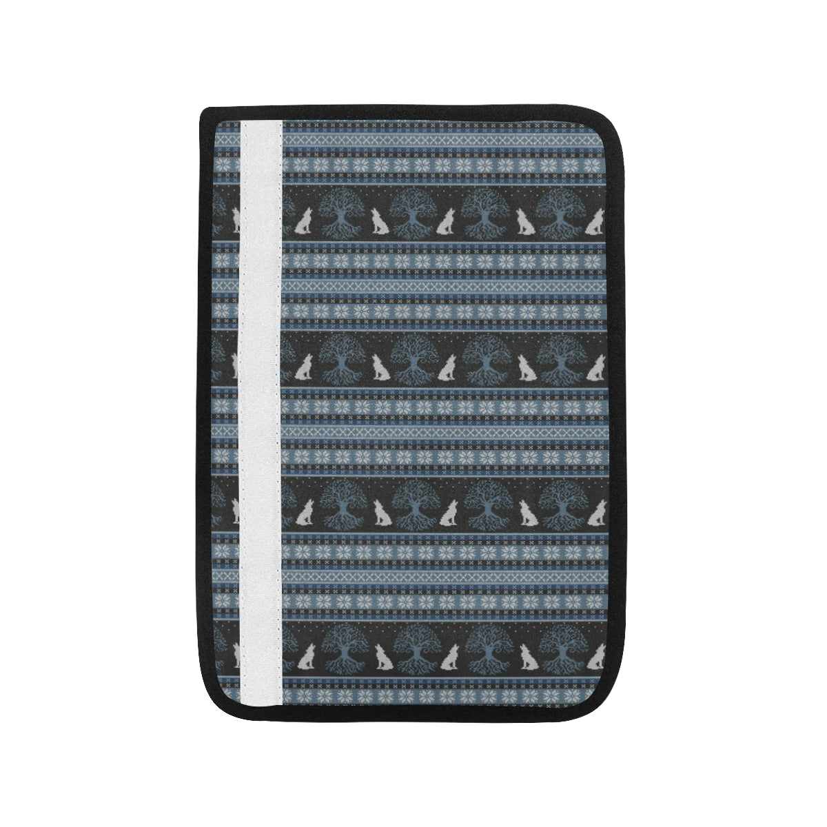 Wolf Tree of Life Knit Design Print Car Seat Belt Cover