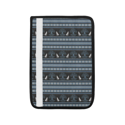 Wolf Tree of Life Knit Design Print Car Seat Belt Cover