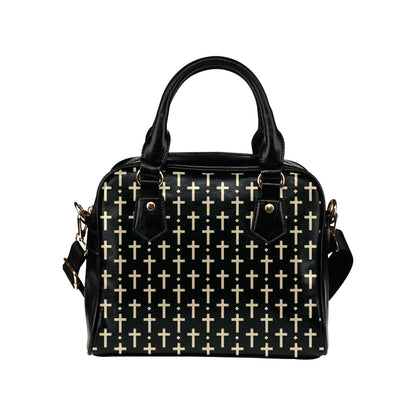 Cross Pattern Print Design 03 Shoulder Handbag