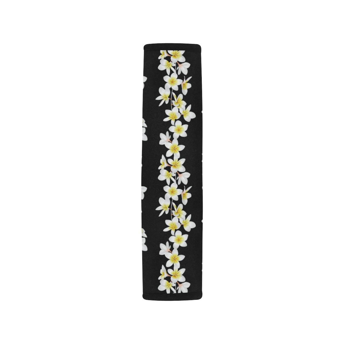 White Plumeria Pattern Print Design PM08 Car Seat Belt Cover