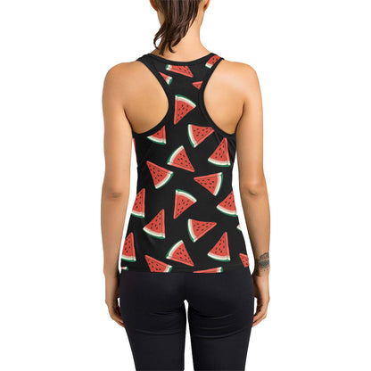 Watermelon Pattern Print Design WM01 Women's Racerback Tank Top