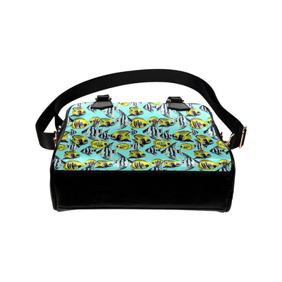 Angelfish Pattern Print Design 02 Shoulder Handbag