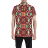 Native Pattern Print Design A07 Men's Short Sleeve Button Up Shirt