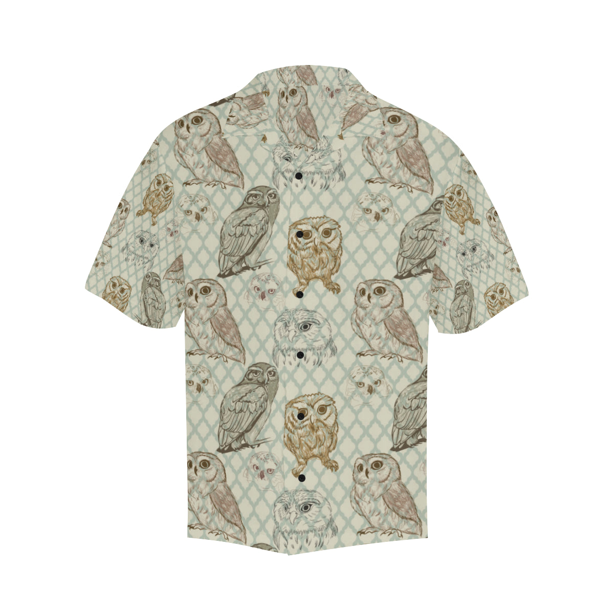 Owl Pattern Print Design A03 Men's Hawaiian Shirt