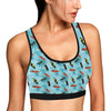 Surfboard Themed Pattern Sports Bra