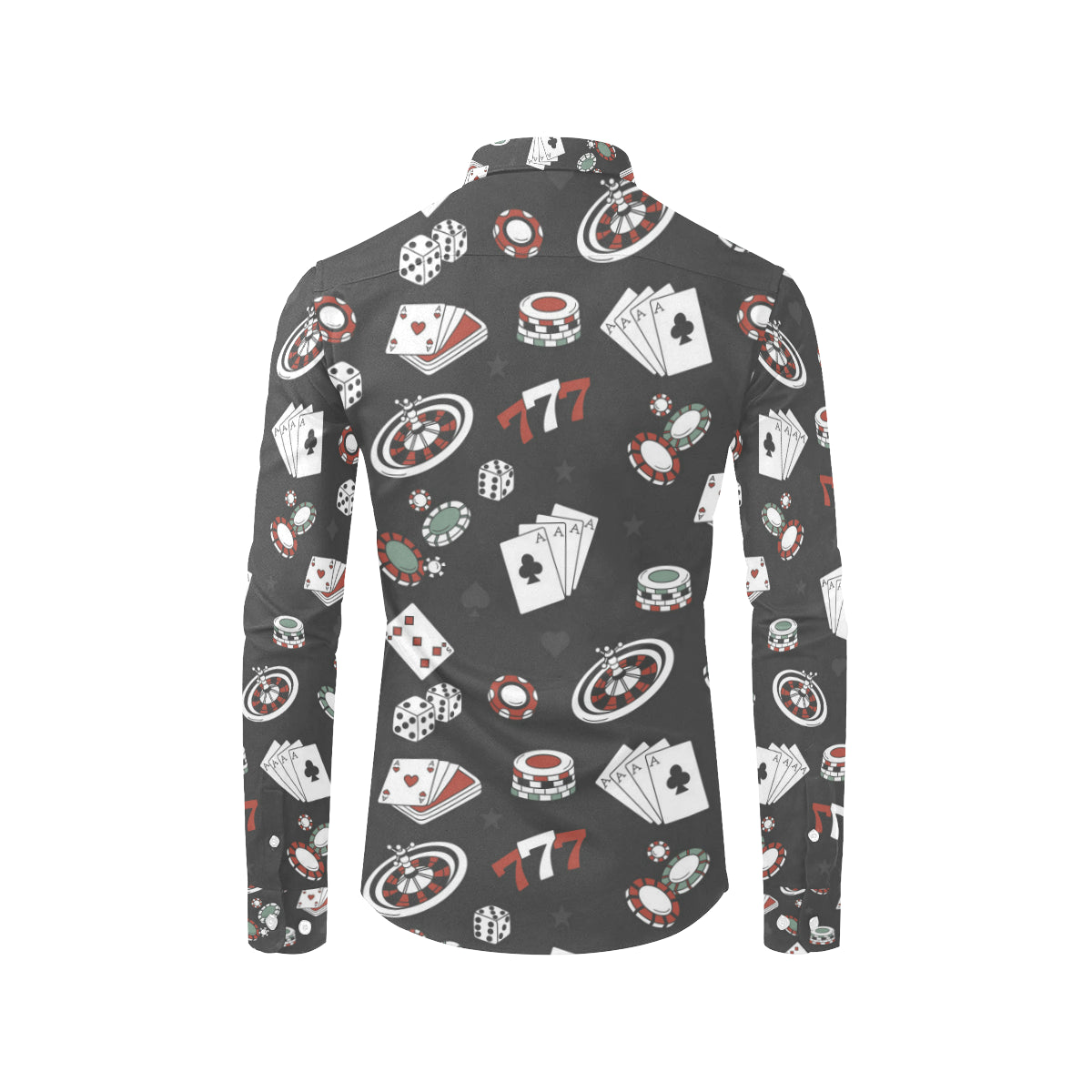 Casino Pattern Print Design 02 Men's Long Sleeve Shirt