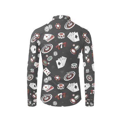 Casino Pattern Print Design 02 Men's Long Sleeve Shirt