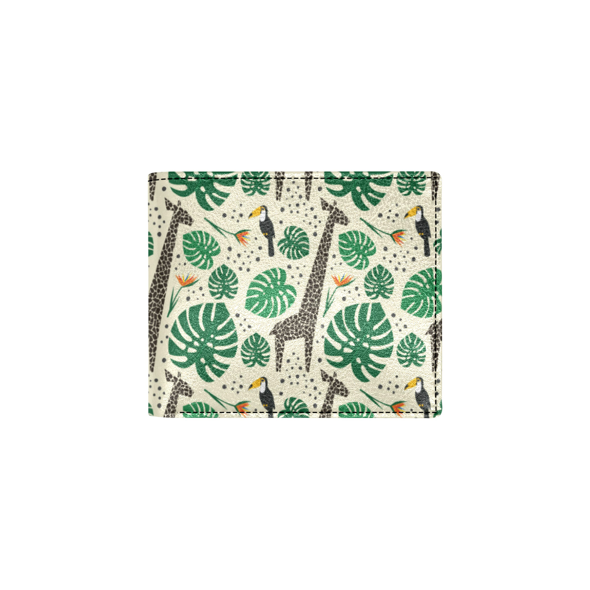 Rainforest Giraffe Pattern Print Design A02 Men's ID Card Wallet