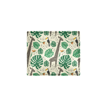 Rainforest Giraffe Pattern Print Design A02 Men's ID Card Wallet