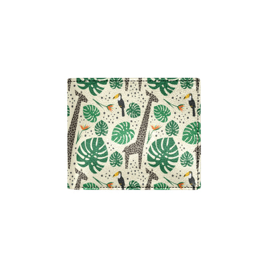 Rainforest Giraffe Pattern Print Design A02 Men's ID Card Wallet