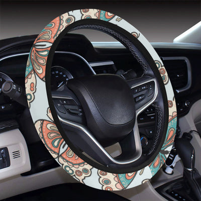 Butterfly Pattern Steering Wheel Cover with Elastic Edge