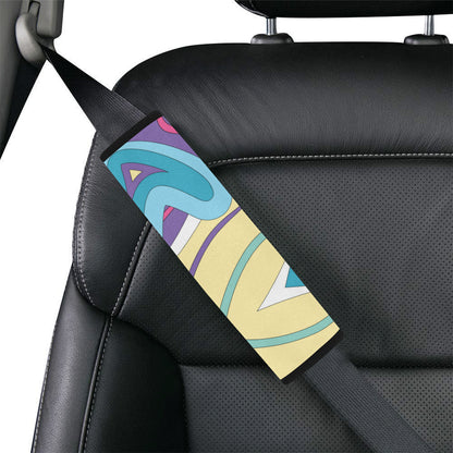 Funky Retro Pattern Print Design A01 Car Seat Belt Cover