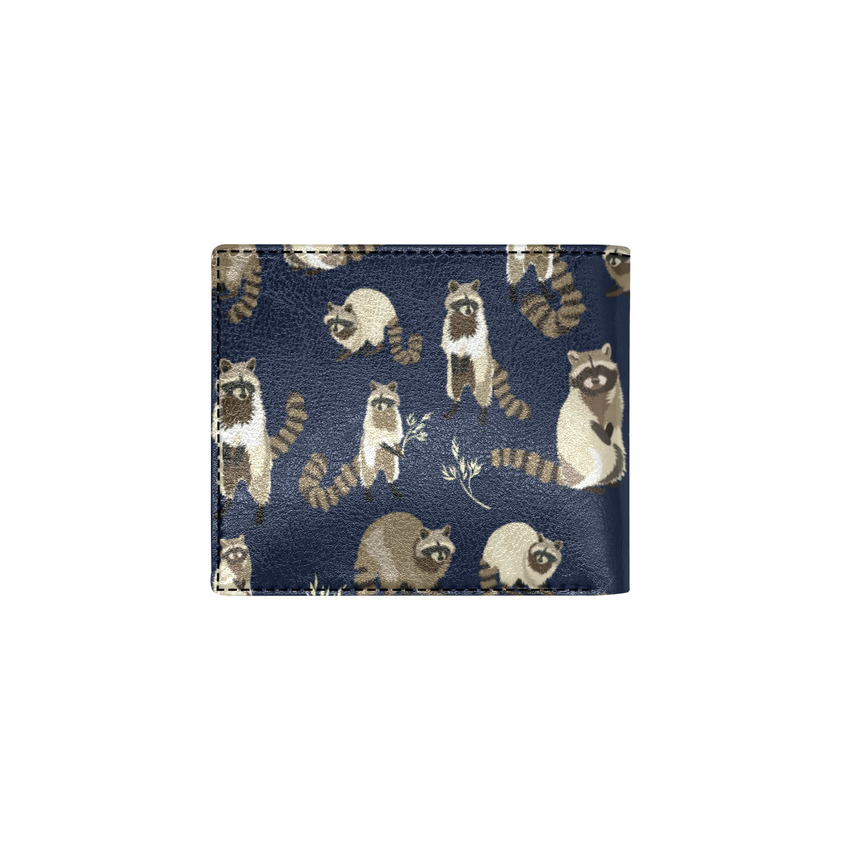Raccoon Pattern Print Design A06 Men's ID Card Wallet