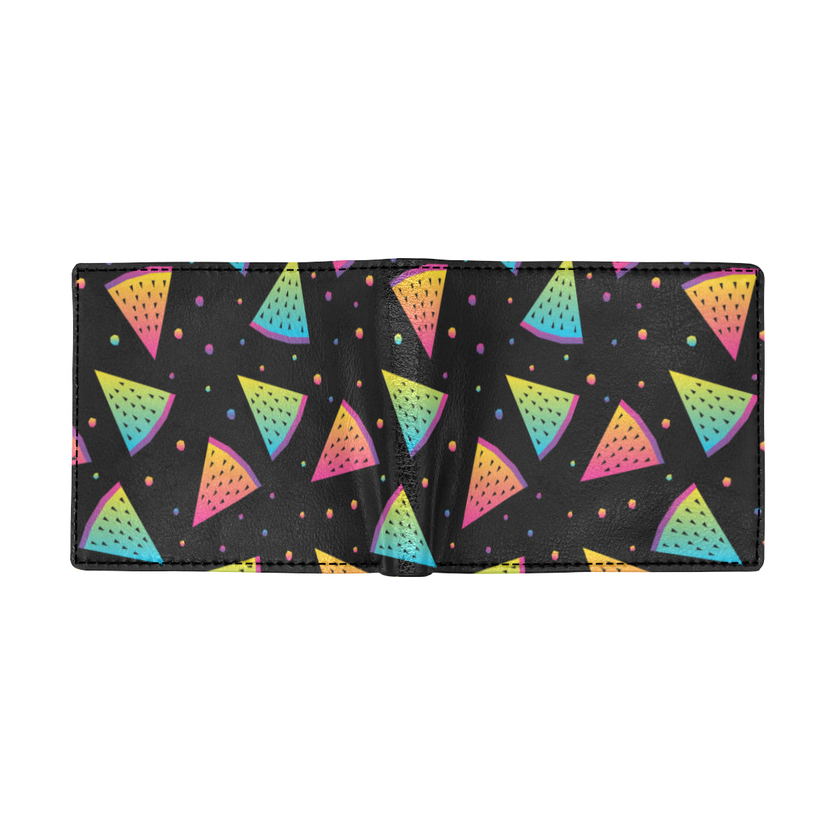 Rainbow Watermelon Pattern Print Design A04 Men's ID Card Wallet