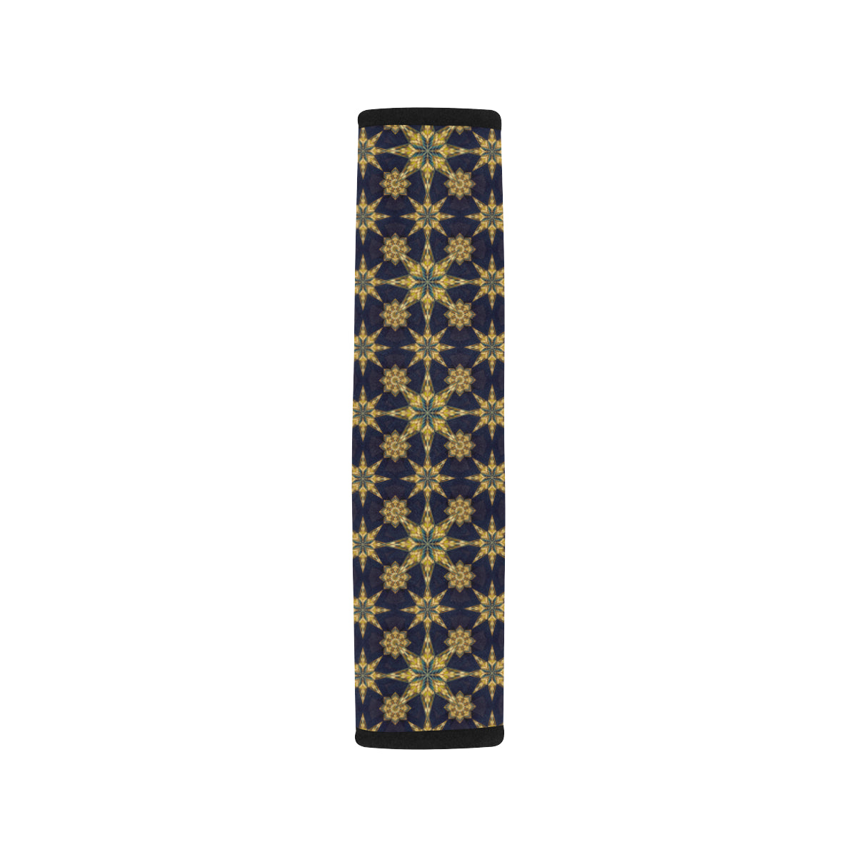 kaleidoscope Gold Print Design Car Seat Belt Cover