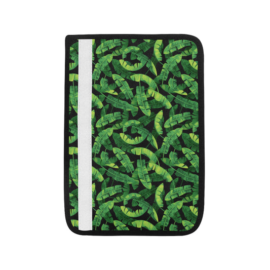 Banana Leaf Pattern Print Design 02 Car Seat Belt Cover