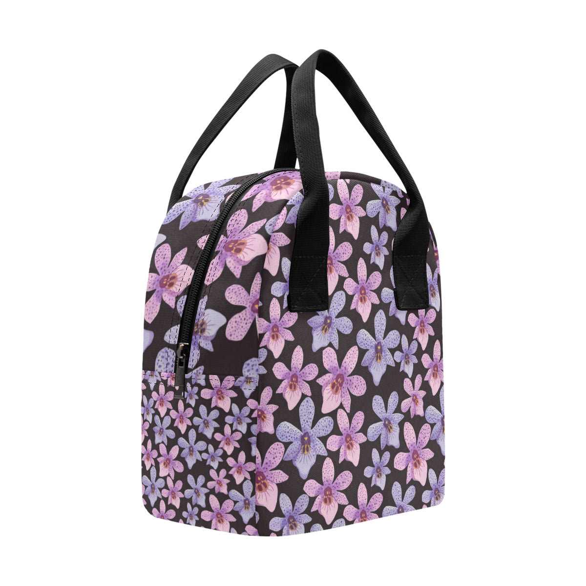 Orchid Pattern Print Design OR08 Insulated Lunch Bag