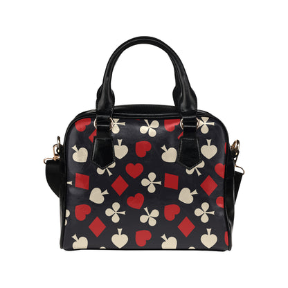 Poker Cards Pattern Print Design A02 Shoulder Handbag