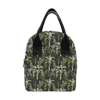 Rainforest Pattern Print Design RF05 Insulated Lunch Bag
