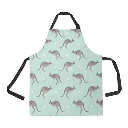 Kangaroos Pattern Print Design 04 Apron with Pocket